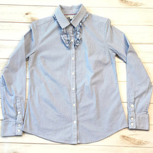 Banana Republic Button down blouse ruffle details